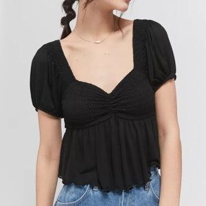 UO Angelo Smocked Bodice Top